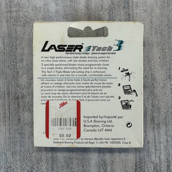 Laser Tech 3 Sensor Razor Blades, Works with Sensor Excel Razor 8 Cartridges New - Picture 2 of 2